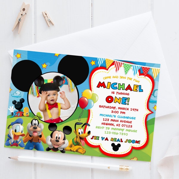 Mickey Mouse Birthday Invitation