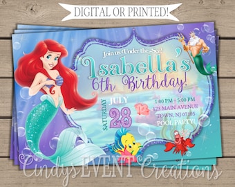 The Little Mermaid Invitation