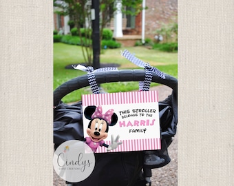 Minnie Mouse Stroller Sign - Digital or Printed
