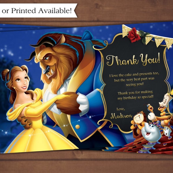 Beauty and the Beast Printables - Etsy