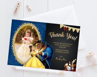 Beauty and the Beast Thank You Card, Belle