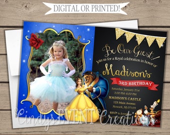 Beauty and the Beast Invitation