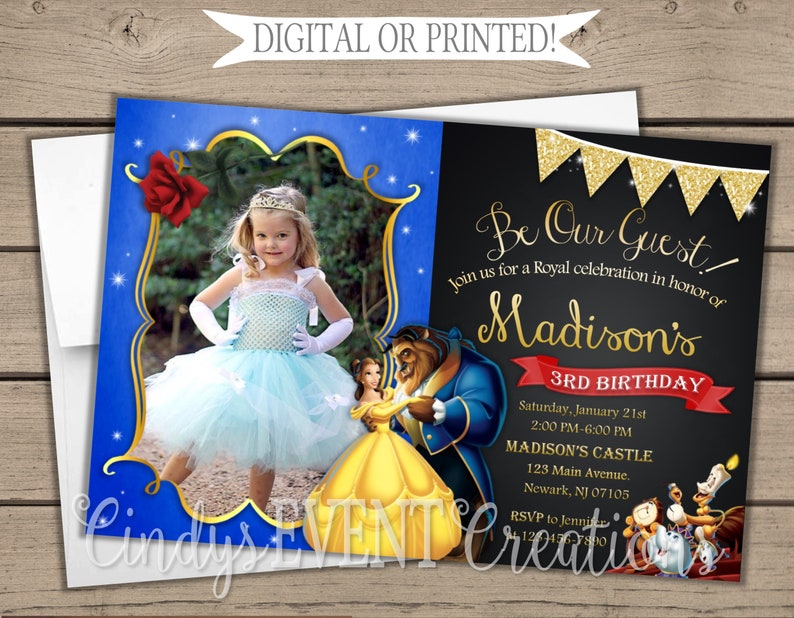 Beauty and the Beast Invitation image 1