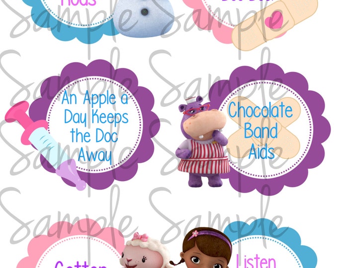 INSTANT DOWNLOAD Doc Mcstuffins Food Labels Printable Etsy