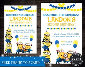 Minions Birthday Invitation