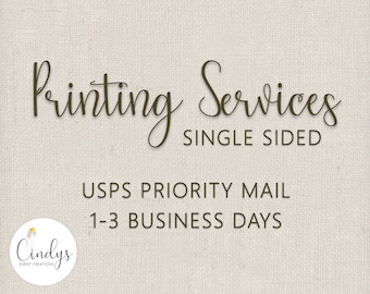 Printing Services Single Sided