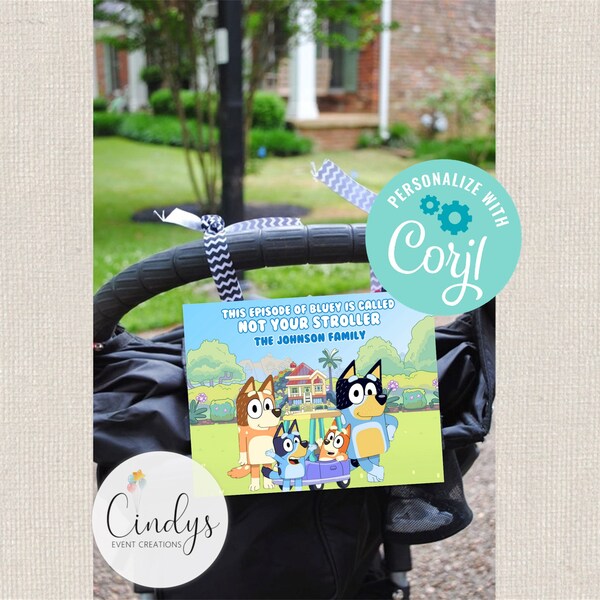 Editable  Stroller Sign
