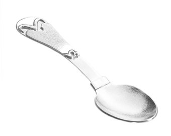 Silver antibacterial spoon,  995K bowl and 925K handle in all zodiac symbols, suitable for baby feeding and personalized gift