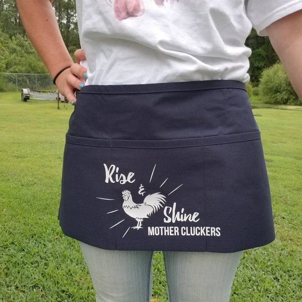 Egg Apron - Chicken Apron - Homesteading Apron -Crazy Chicken Lady - Homesteader Apron - Chicken Lover - Backyard Farmer Gift - Adult Apron