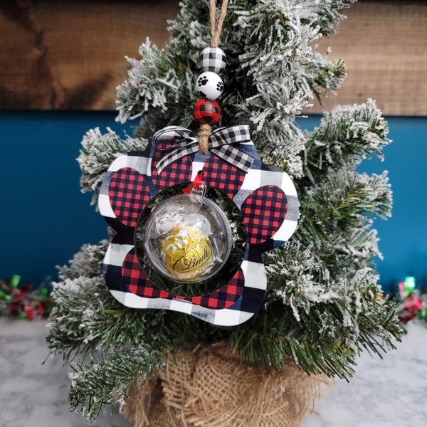 Gift Ornament - Fillable Christmas Ornament - Candy Ornament - Farm Ornament - Farmhouse Decor - Homestead Ornament - Christmas Decor