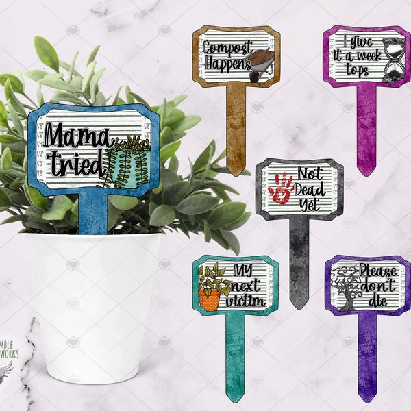 Garden Stake Bundle Sublimation Design, Dark Humor Png, Spring Earring Design, Spring Sublimation Design, Plant Stake, Garden Stake Design