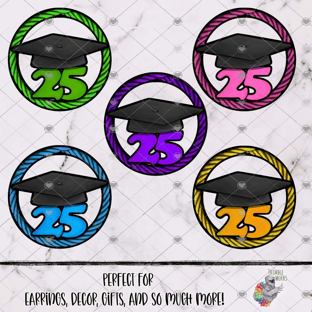 Graduation 2025 Hoop Sublimation Design, Senior 25, School Colors ...
