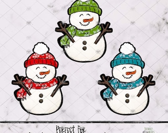 Diseño de sublimación de muñeco de nieve, diseño de muñeco de nieve con copos de nieve, adorno navideño, personaje navideño, diseño navideño, descarga digital navideña