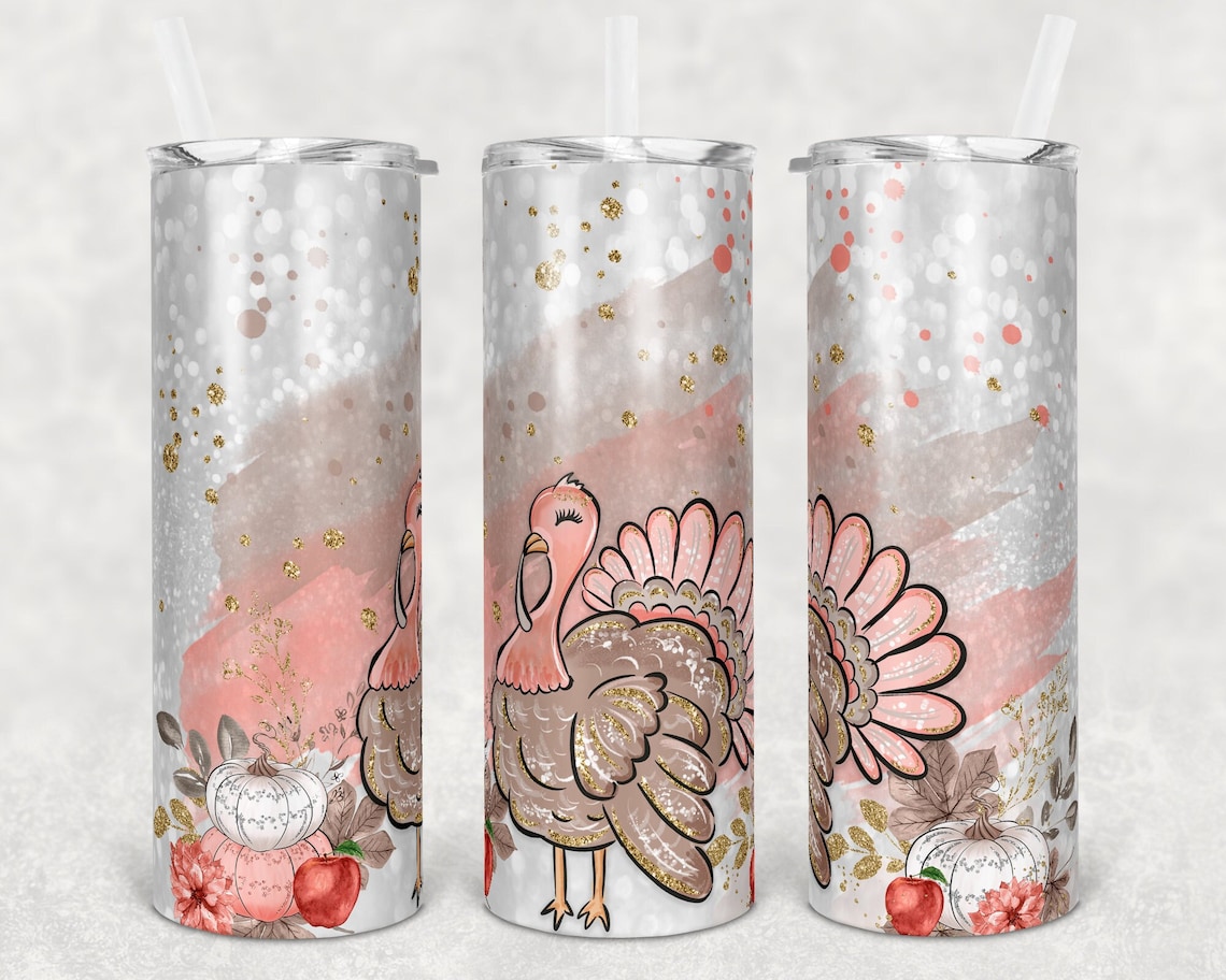 20oz Turkey Stainless Skinny Tumbler Pumpkin Tumbler Etsy UK