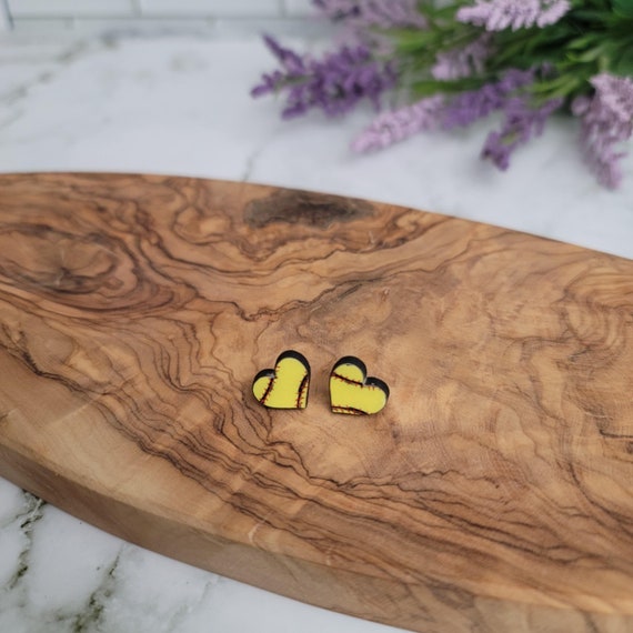 Softball earrings studs sale