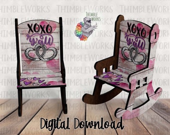 Rocking Chair Sublimation Design, Valentines Day Png, Valentines Day Design, Tiered Tray Decor, Valentines Design, Love Sublimation Design