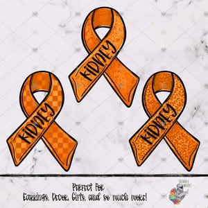Kidney Awareness Ribbon Earring Design, Orange Ribbon Design, Awareness Design, Kidney Disease Ribbon Design, Awareness Ribbon Design