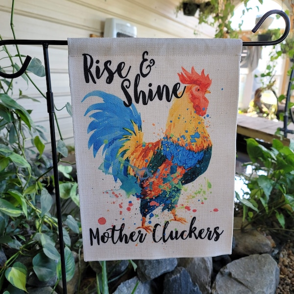 Chicken Garden Flag - Farmhouse Garden Flag - Chicken Gifts - Chicken Lovers Gift - Farmhouse Flag - Country Decor - Farmhouse Decor