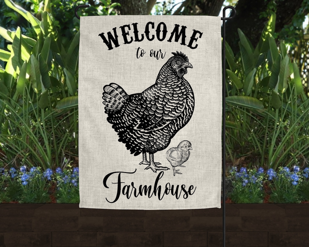 Chicken Garden Flag Farmhouse Garden Flag Chicken Gifts Chicken Lovers