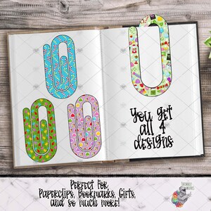 Christmas Paperclip Bookmark Design, Bookmark Sublimation Design, Christmas Design, Holiday Paperclip Design, Sweet Treats Paperclip