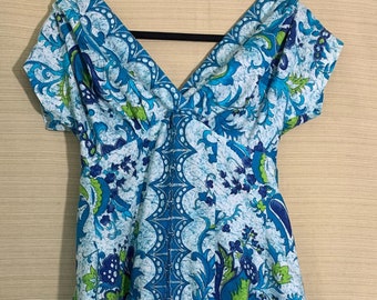 Sale: Waikiki Sports Short Sleeve Hawaiian Wedding Dress Size Medium/Large