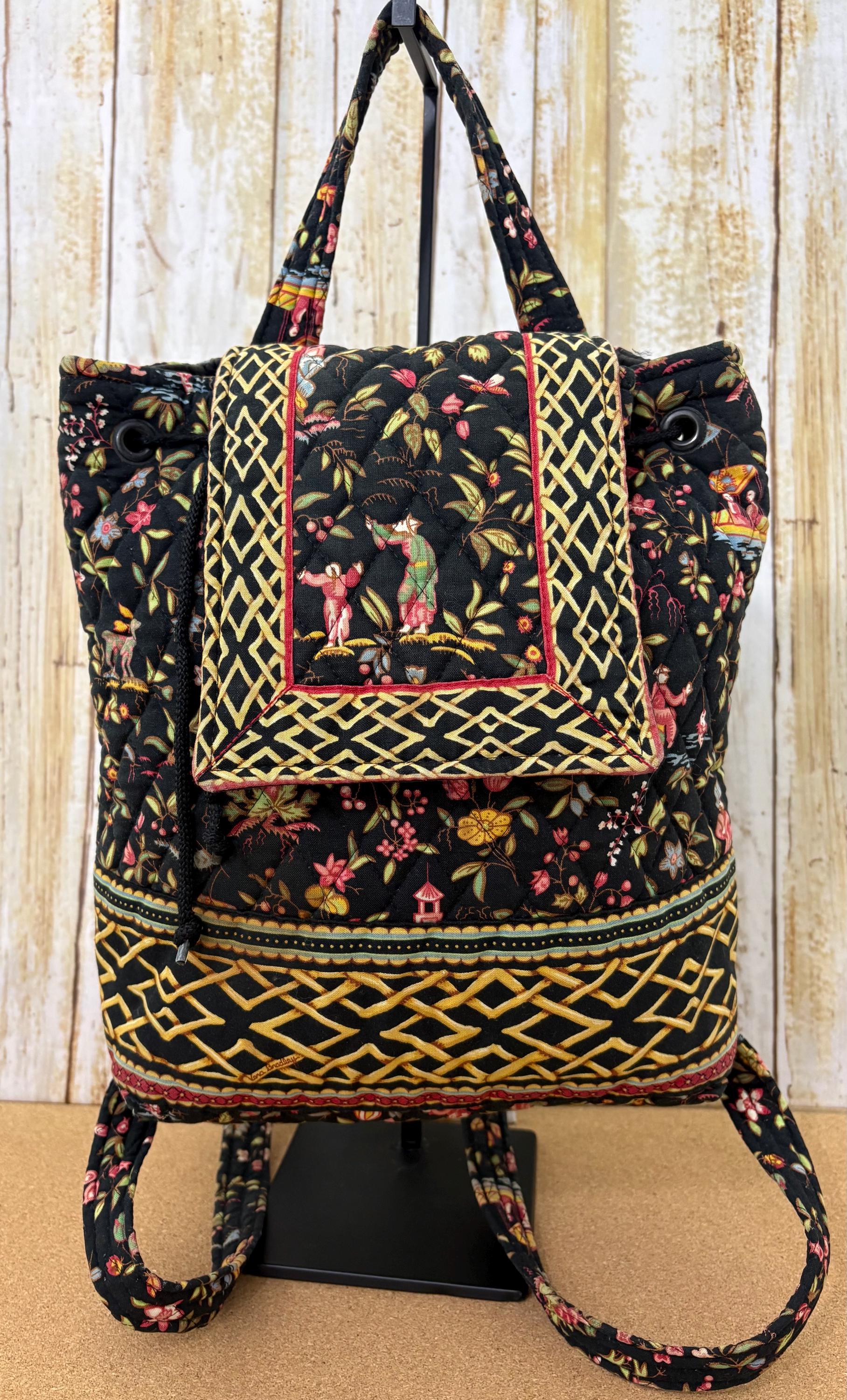 Vintage Vera Bradley “Ming” Backpack, Retired Pattern Vera Bradley Retired Ming Bag Purse Tote - Etsy main image 3