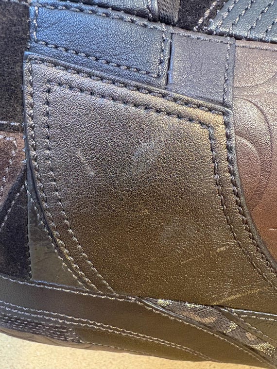 RARE large Coach Madison Maggie Patchwork Hobo Ba… - image 10