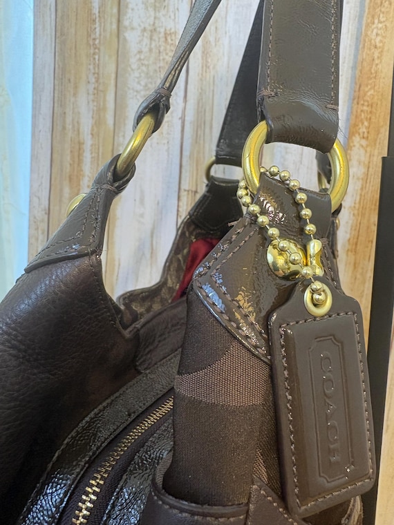 RARE large Coach Madison Maggie Patchwork Hobo Ba… - image 3