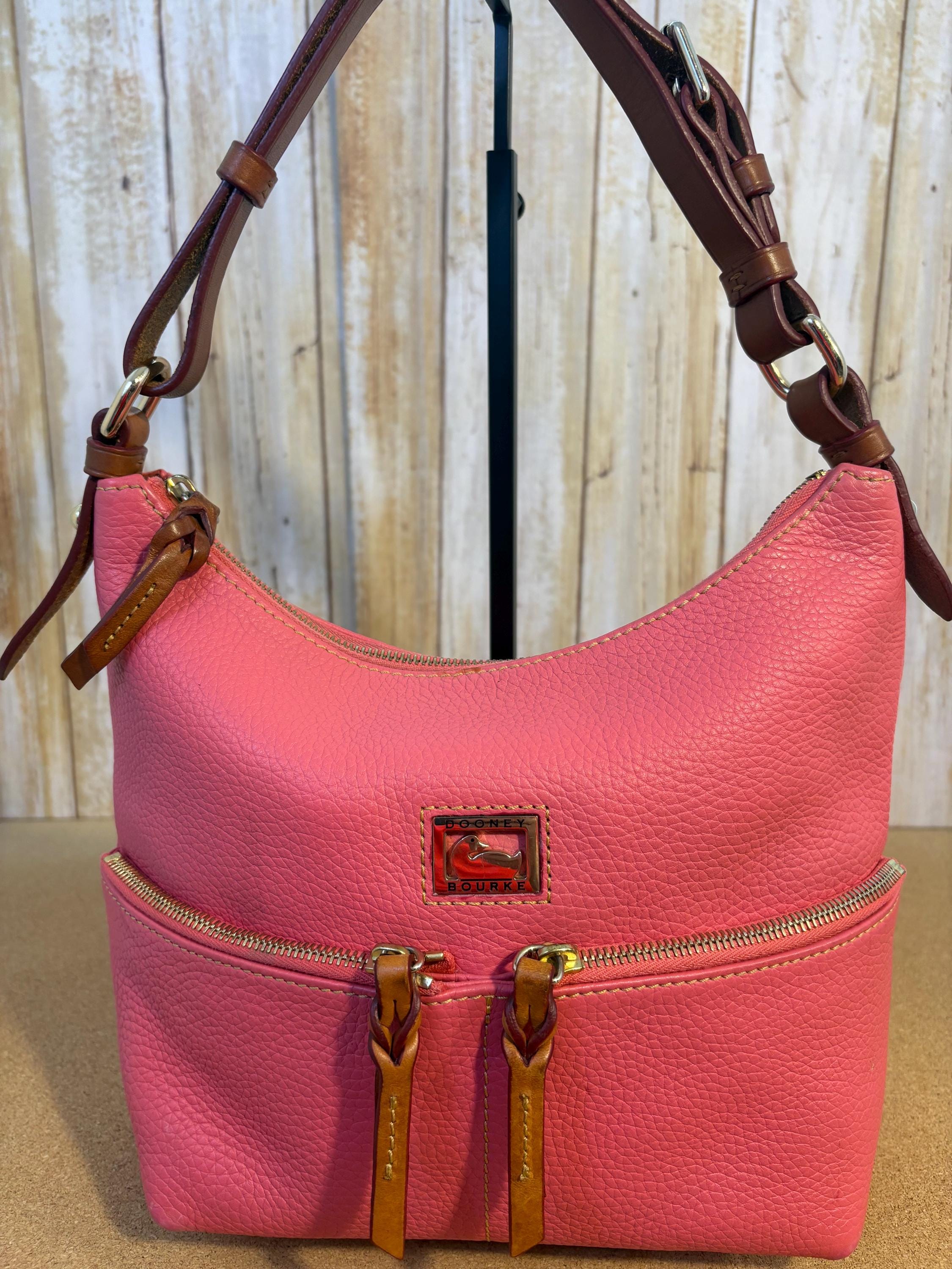 Dooney & Bourke Magenta Wexford Large Backpack with Brown Trim Dooney & Bourke - Wexford Leather Small Pocket Sac - Magenta  main image 3