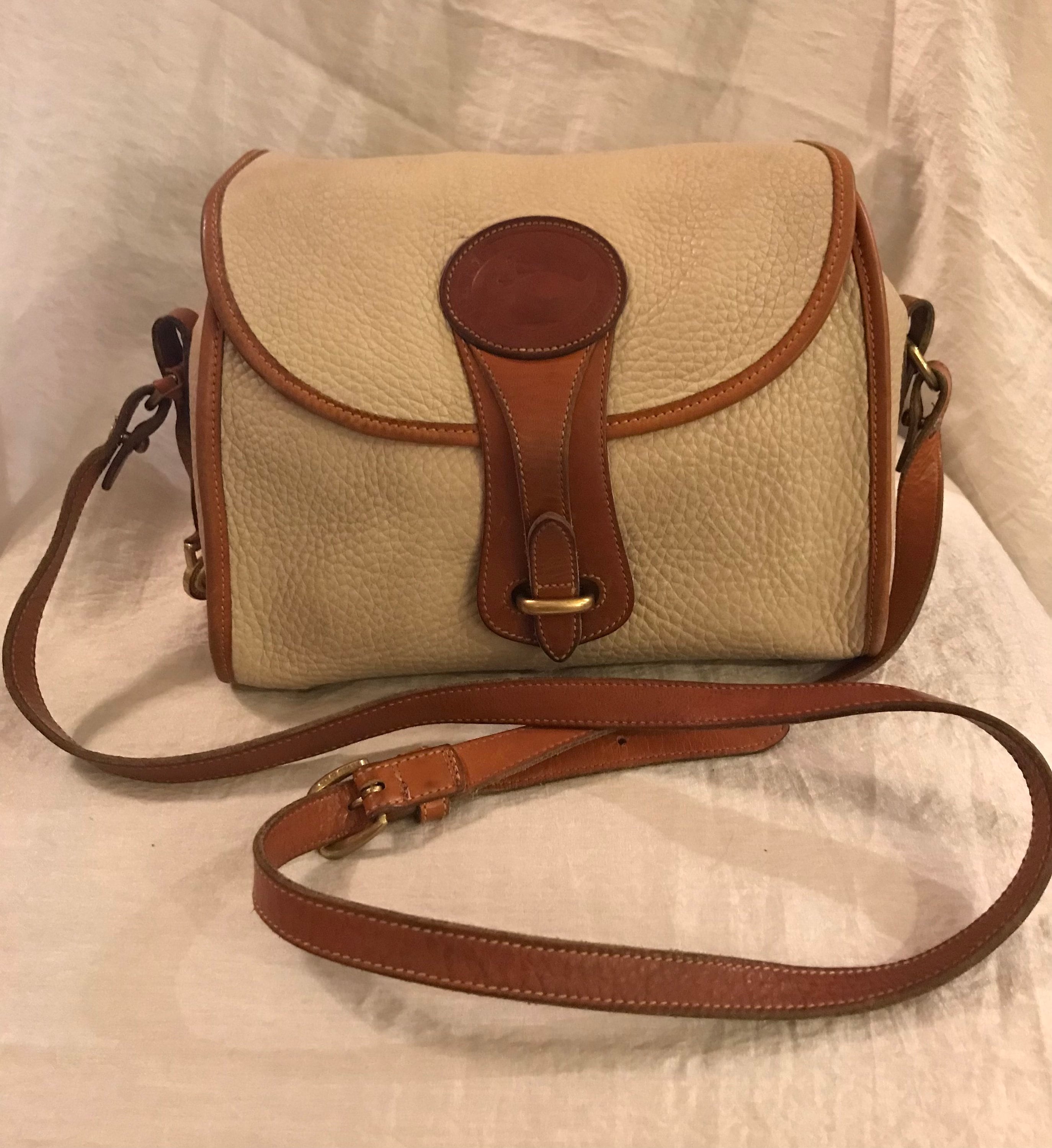 Rare Vintage Dooney and Bourke Essex All Weather Ivory Leather