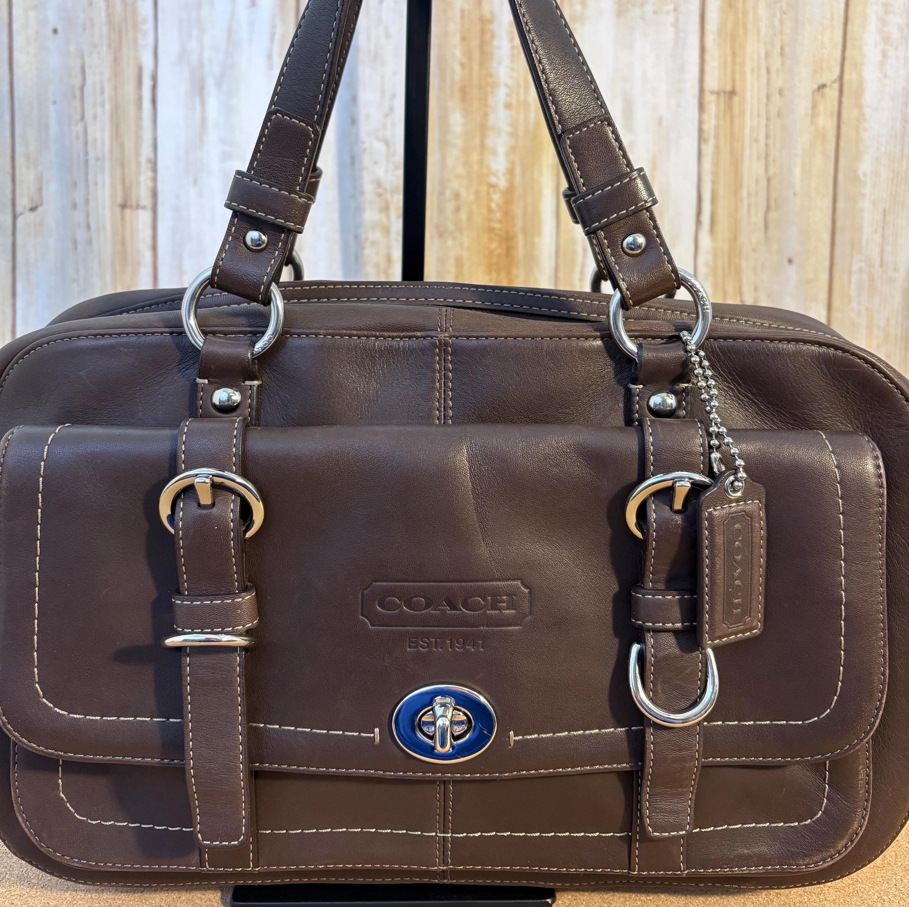 COACH ブラウン ショルダーバッグF68017 Vintage Coach Chelsea Style Chocolate Brown Leather Shoulder Bag