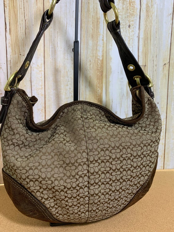 Coach G062-2158 Classic Hobo Bag in Mini Brown Signature C 