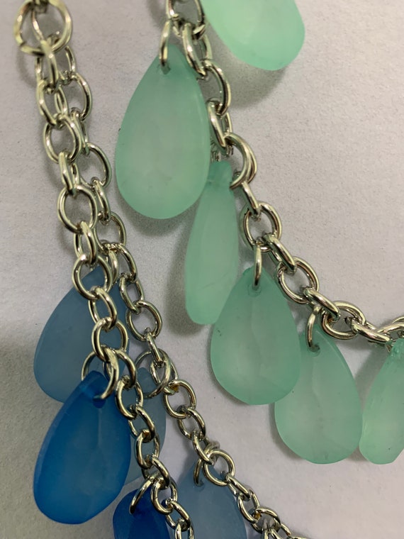 Sale: Vintage Costume Sea Glass Necklace and Brac… - image 4