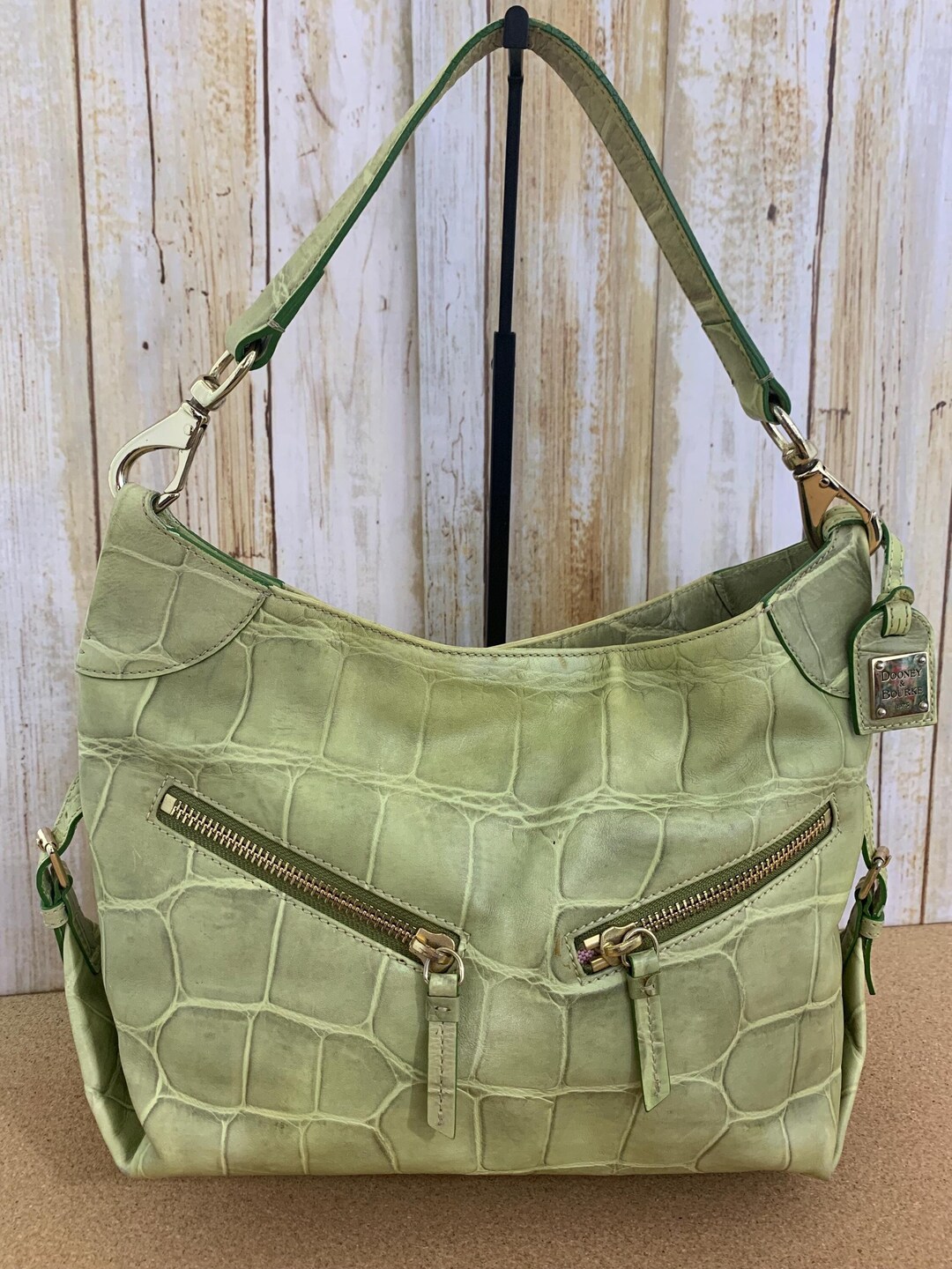 Dooney & Bourke Bolsos De Mano Para Mujer, Saffiano Bolso De Cuero Con Cordón Y Correa Ancha Para El Hombro, Azul (Marine), Desmontable