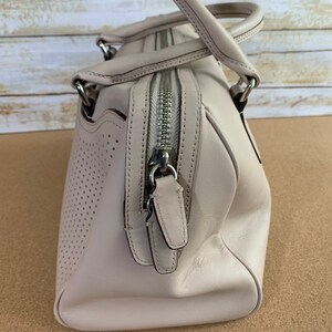 Sale: Coach Handbag 23577 Legacy Perforated Leather Haley Satchel in beige image 4