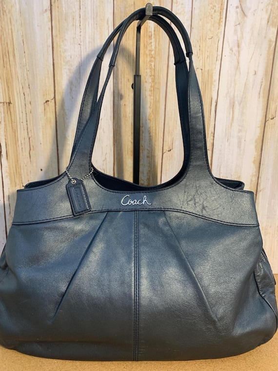 バッグ Coach llic leather hand bag Silva Rare Blue Coach Lexi Satchel - L1120-F18829 - Etsy