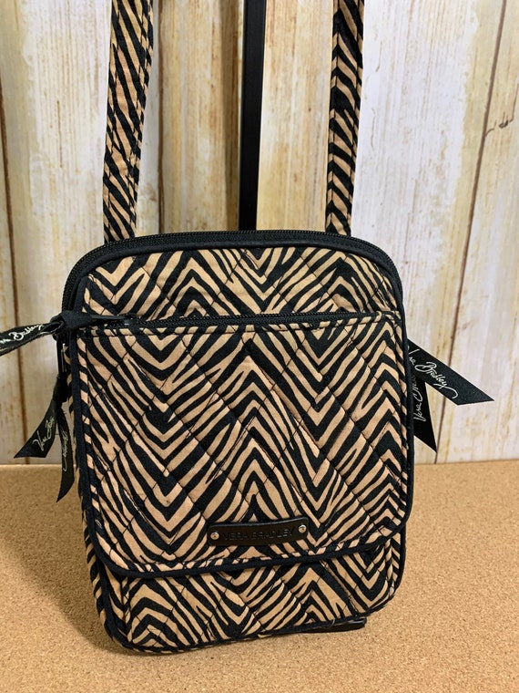 Vera Bradley Petite Quilted Zebra Print Hipster Crossbody Bag