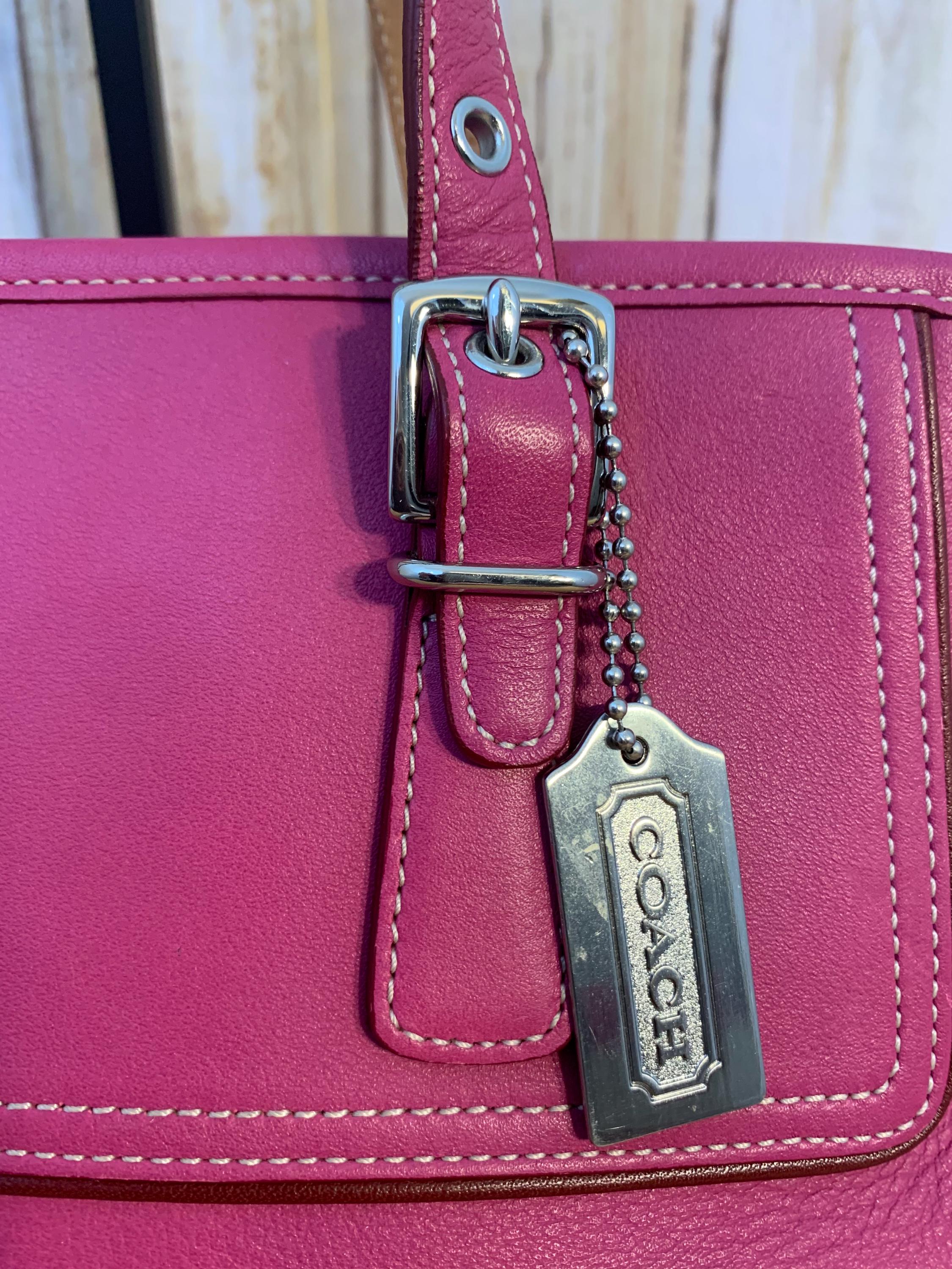 Authentic Coach Hampton Pink/fuchsia Pebble Leather Y2K