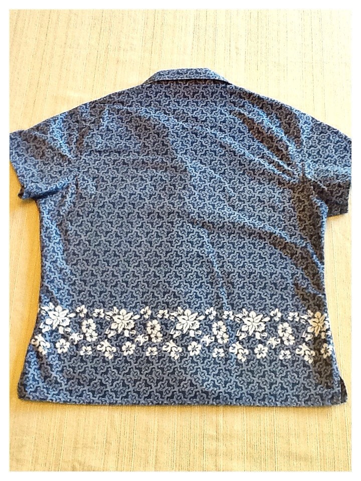 Anchor Blue Girls Hawaiian Shirt Size Medium. Classic Tribal - Etsy