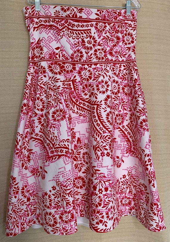 liz claiborne sleeveless a-line dress Green Floral Print Ruffled Wrap Over A Line Gown main image 1