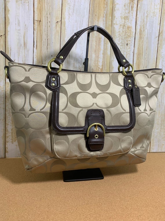 Coach F24741 Campbell Signature Satchel Brown Purse Doctor Bag with COA