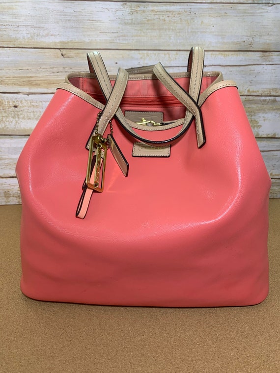  Coach Bag COACH Park Metro Leather Tote Bag Coral