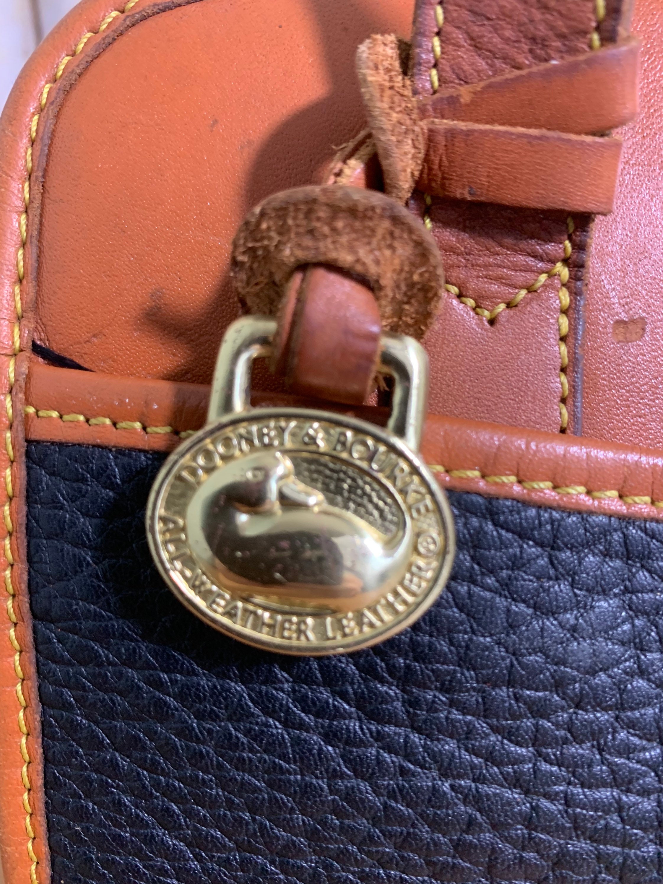 Rare Vintage Dooney & Bourke All-weather Leather Satchel in