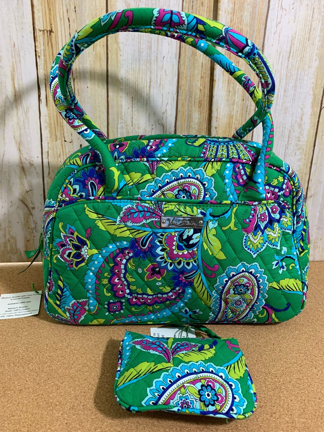 Vera Bradley NWT Medium Bowler Bag With Matching Coin Purse in Etsy