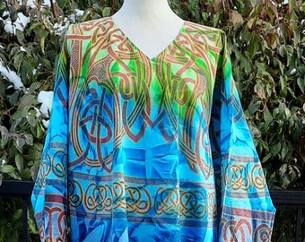Celtic Print Robe 100% Cotton