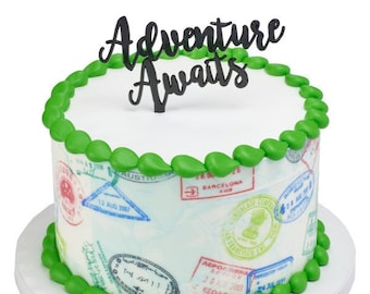 1pc Party Supplies FOLLOW YOUR DREAMS Words Text Script Cake Topper Pick
