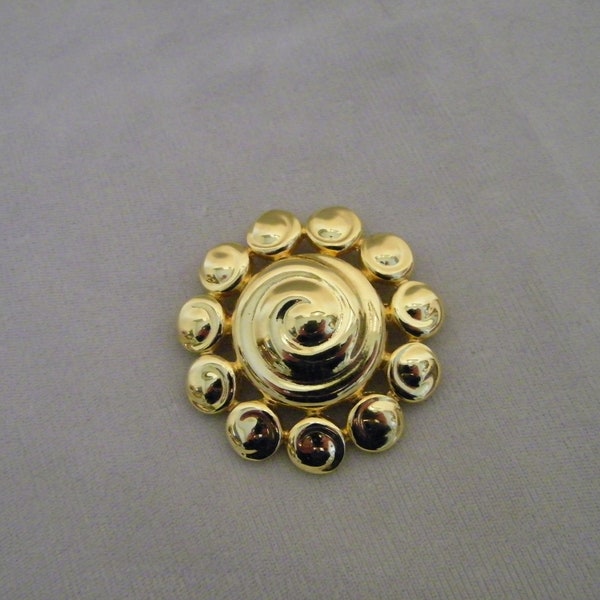 Vintage Liz Clairborne Goldtone Abstract Pin