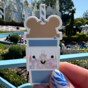 Pegatina orejas de mickey taza fría clara pequeño mundo
