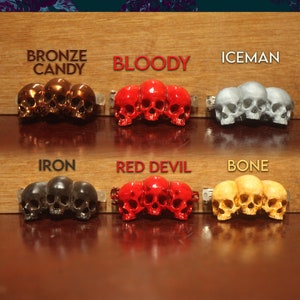 Triple Skull Decorative Hair Barrettes