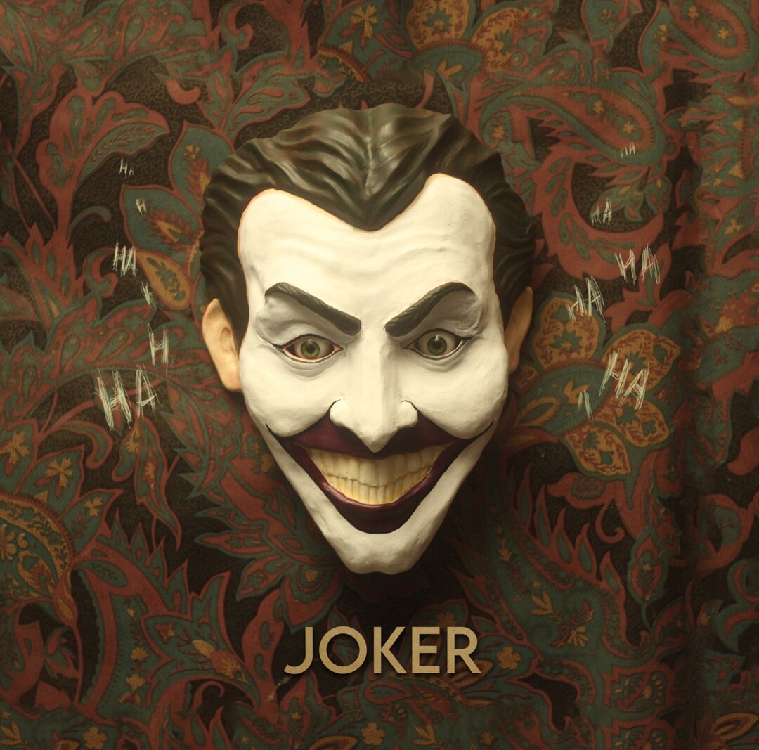 Joker Mask Wall Hanger With 3D Printed Eyes Etsy